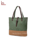 Trendy lady shoulder bag women handbag cotton canvas tote bag